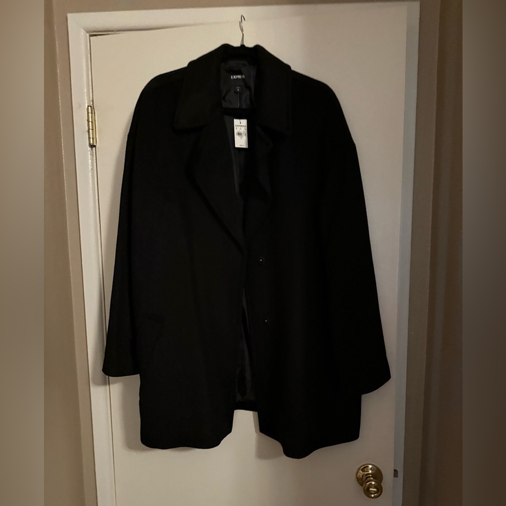 EXPRESS Wool-Blend Cocoon Coat NWT XL
